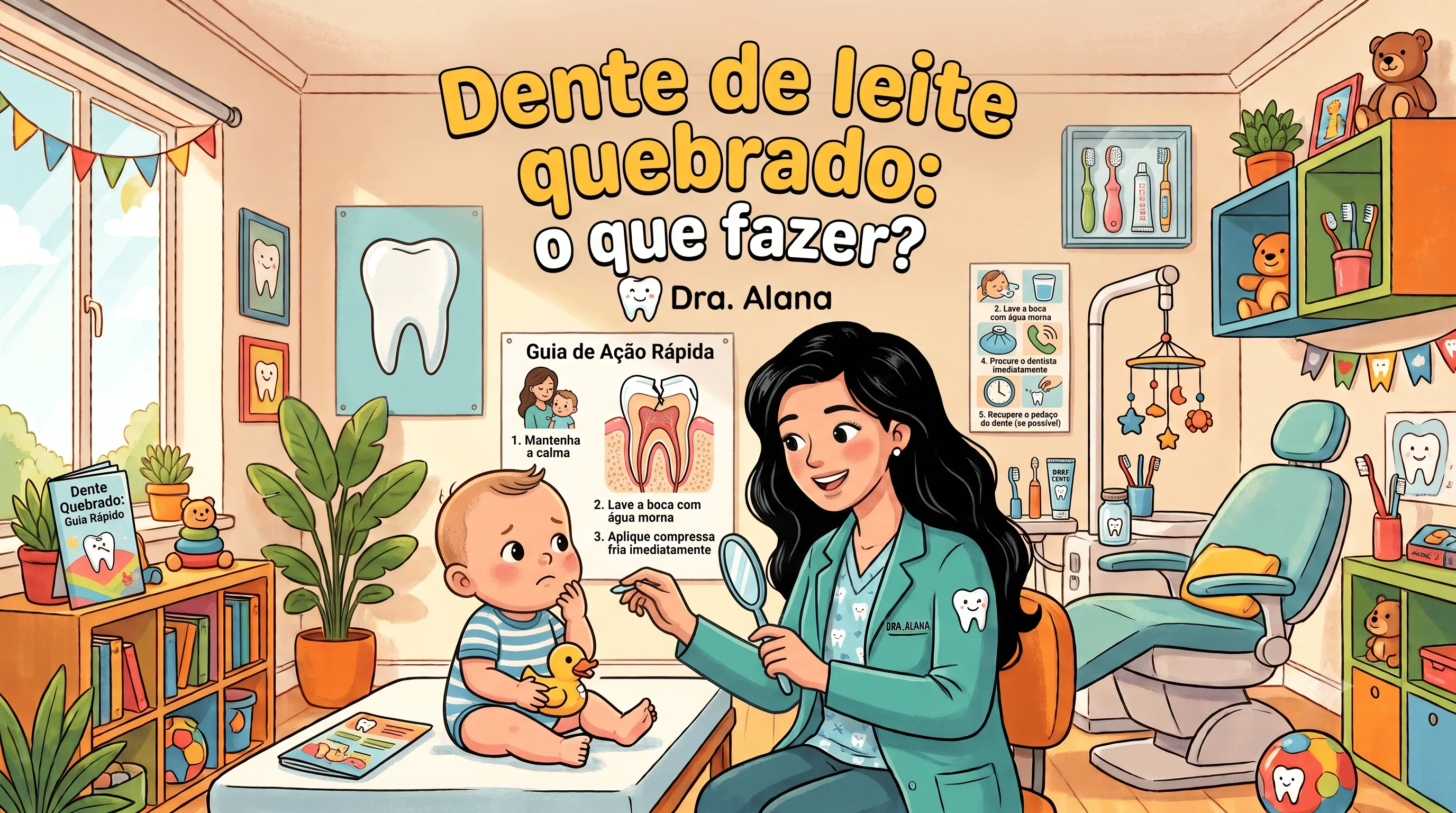 Dente de leite quebrado: o que fazer?